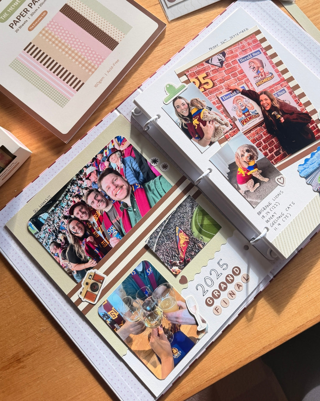 Creative scrapbook album pages