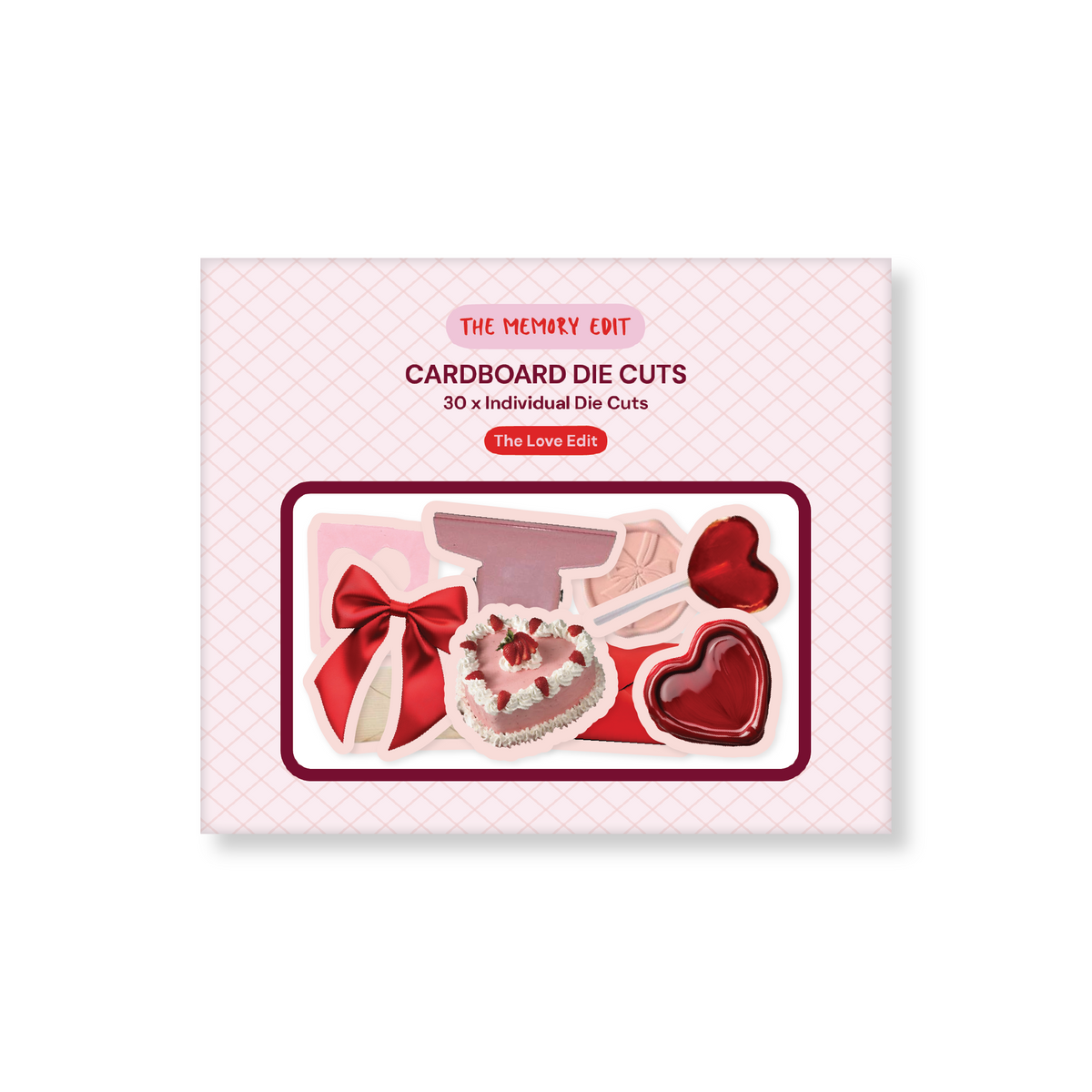 Love Edit die cut stickers packaging