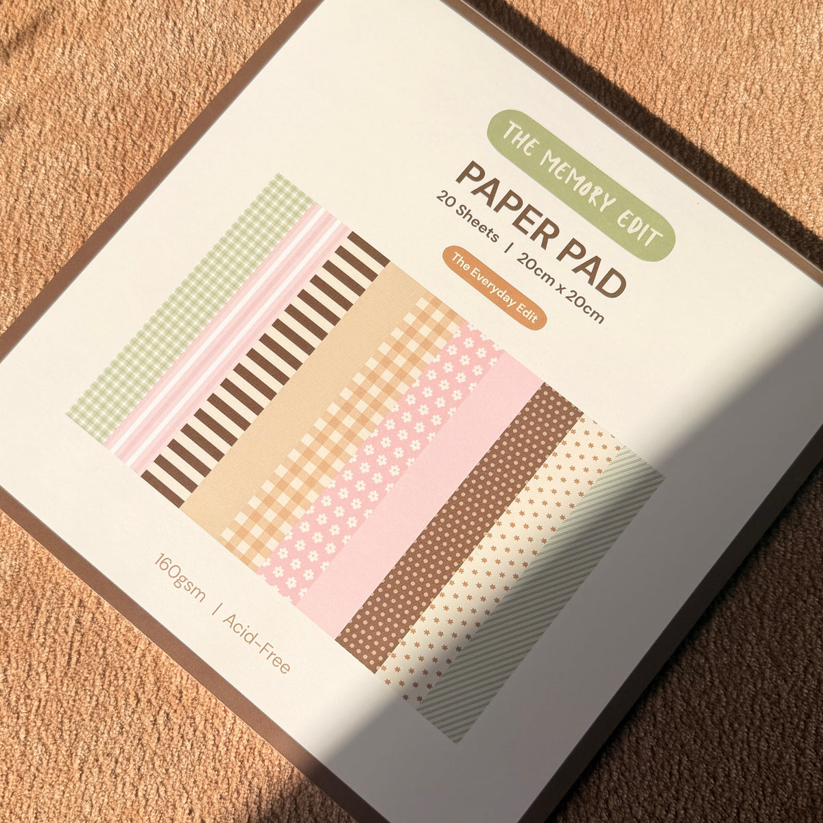 Everyday Edit paper pad scrapbook setup